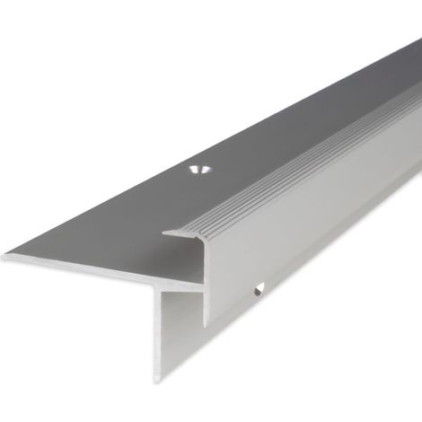 PROVISTON Treppenkantenprofil 43 x 30 x 1000 mm Aluminium eloxiert Winkelprofil Silber