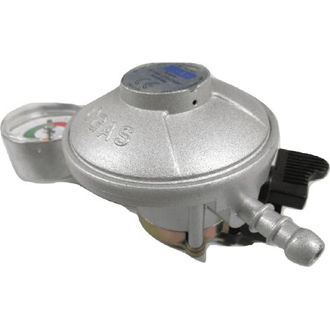 Butane Gas Regulator with Gauge 21MM - Clip on Calor 30mbar