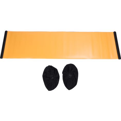 Plaque de glisse pour entraînement fitness, équipement d'exercice antidérapant pour intérieur/extérieur, entraînement de vitesse et équilibre, style orange basique, 2 mètres. (1/5)