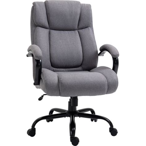 Sedia da ufficio ergonomica girevole grigio chiaro con funzione oscillante, fino a 220 kg (1/5)