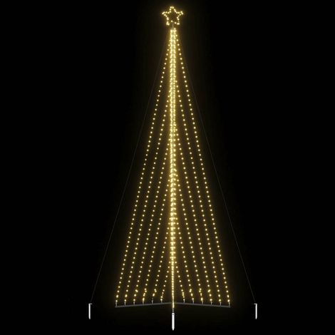 vidaXL Albero di Natale a LED 789 LED Bianco Caldo 476 cm (1/5)