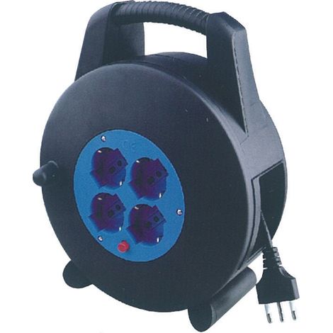 AVVOLGICAVO ELETTRICO 4 PRESE SCHUKO BIPASSO MT.10  mt.10    SYNTESY
