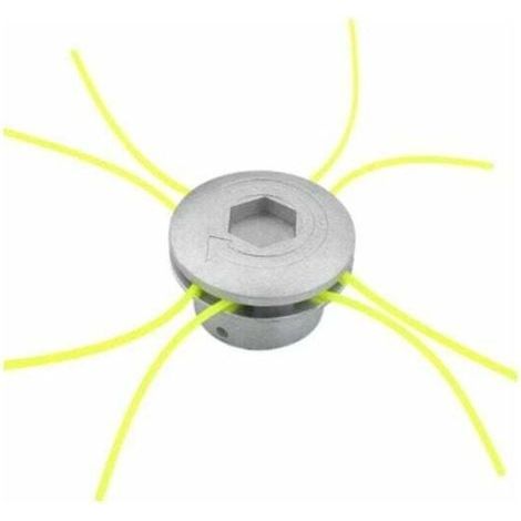 Tete Debroussailleuse Universelle, Tete Debroussailleuse 4 Fils, Aluminium Tete Fil Débroussailleuse Accessoire de Débroussailleuse pour Tondeuse à Gazon, 72 x 44.5 mm (1/3)