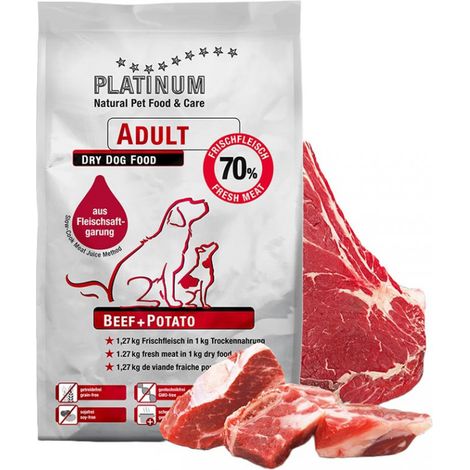PLATINUM Adult Beef - aliment semi-humide pour chiens - 1,5 kg