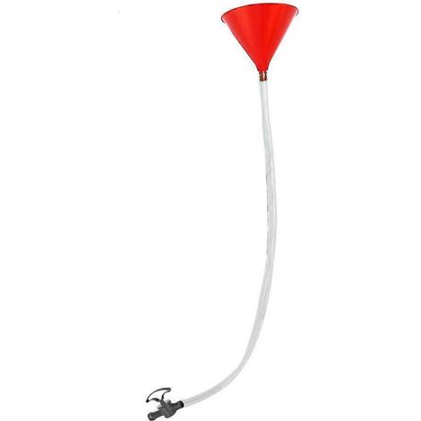 Entonnoir de remplissage pour bière, vin et autres liquides (1 pièce), tuyau en plastique avec valve, idéal pour les fêtes d'anniversaire, les festivals et les bars.