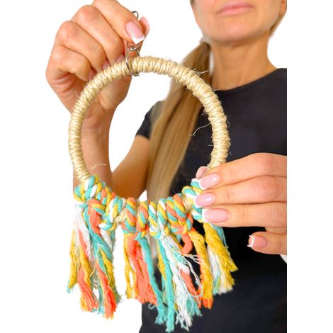 Cerchio colorato in cotone S/M Altalena per pappagalli Puro cotone (1/5)