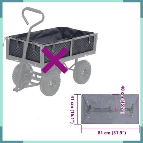 92586 Gartenwagenabdeckung Dunkelgrau 81x41x40 cm Stoff (1/5)