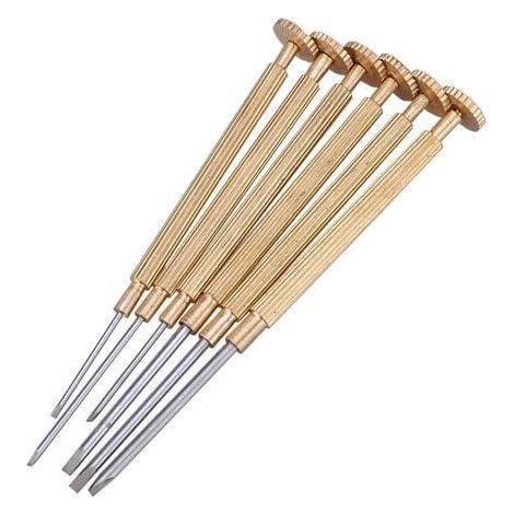 2015 High Quality 6 pcs 0.8–1.8 mm Jeweler Watch Screwdriver Flat Blade Slotted Housing for Laptop Glasses (1/3)