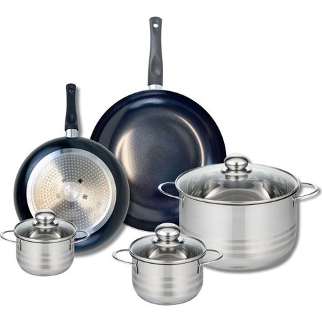 Ensemble de 2 Poêles de cuisson 24 et 28 cm et 3 faitouts 12, 14 et 24 cm Elo Prima Brillant (1/5)