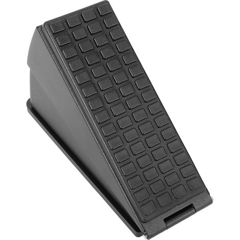 Butée de porte robuste en métal inoxydable, grande butée de bas de porte surélevée, coupe-vent, noir mat (1/5)