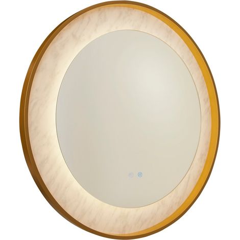 Searchlight Luxo Miroir LED, métal doré effet marbre (1/4)