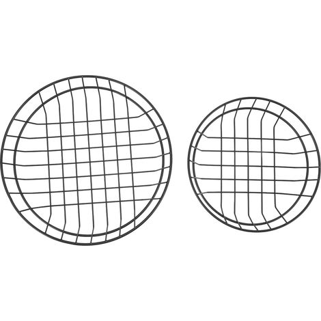 de 2 paniers à friture ronds en acier inoxydable poli (1/5)