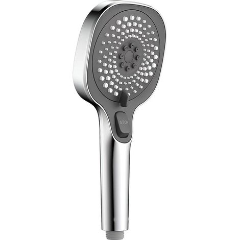 Douchette à main Chenlu, 3 niveaux de pression, arrêt de l'eau d'une simple pression, embout en silicone autonettoyant et réglable, compatible avec tous les camping-cars, limiteur de débit amovible (1/5)