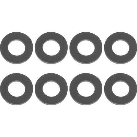 8 Pcs Joint Plat 8mm Alésage 15mm Diamètre Extérieur Noir (1/5)