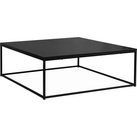 Metal coffee table, Black, Industrielle, L 100 x W 100 x H 36cm  sweeek (1/5)