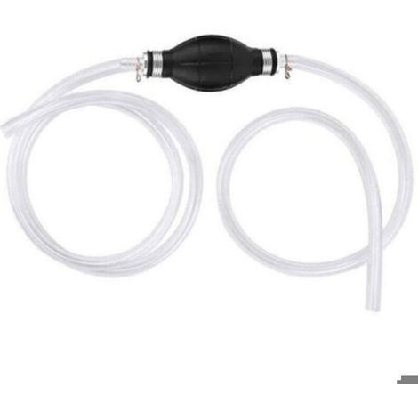 Pompe A Siphon Manuelle - Pour Essence Diesel Eau Liquides Non Corrosifs - Compatible Tondeuses Tracteurs Moto Aquariums - 2 Tuyaux 1 2 M Et 0 8 M