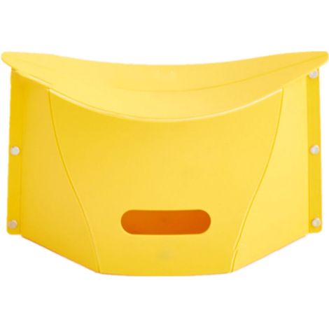 Tabouret pliant extérieur voyage portable panier transport tabouret pliable plastique bas jaune fluo (1/5)
