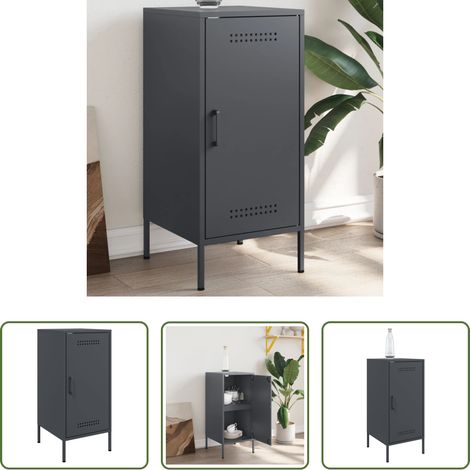 vidaXL Stahl - Sideboard Anthrazit 36x39x79 cm Stahl (1/5)