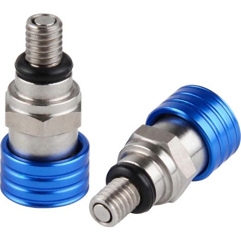 Vis de purge d'air M4x7 mm compatibles avec les motos de motocross KTM 85, 125, 144, 200, 250, 300, 350 et 450 (SX, EXC, XC, XCW). Vis de purge bleue. WHBYV (1/4)