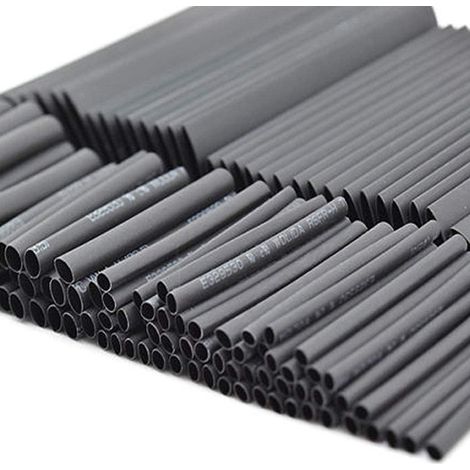 Schrumpfschläuche Set, 150 Stück - SCHWARZ für Schaltungen, Auto, Hydraulikreparatur (1/5)