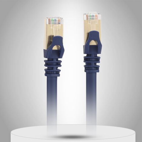 Câble Ethernet 26AWG 2000MHz Caté8 pour box internet, routeur, PC, 40Gbps, 5 mètres