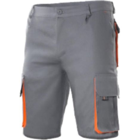 MIBRICOPLUS bermuda bicolor multibolsillo astro varios colores talla 38-60 talla europea talla 48 ropa bicolor gris naranja