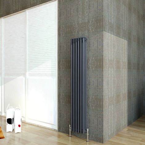 Biubiubath Traditional Cast Iron Radiator 1500x290mm 3 Column Anthracite