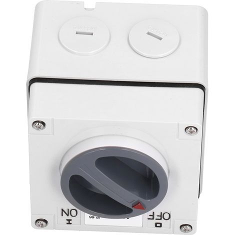 Prise de commutateur étanche extérieure, Isolation anti-poussière, boutons OnOff rotatifs, indicateurs 500V(3P10A) (1/5)