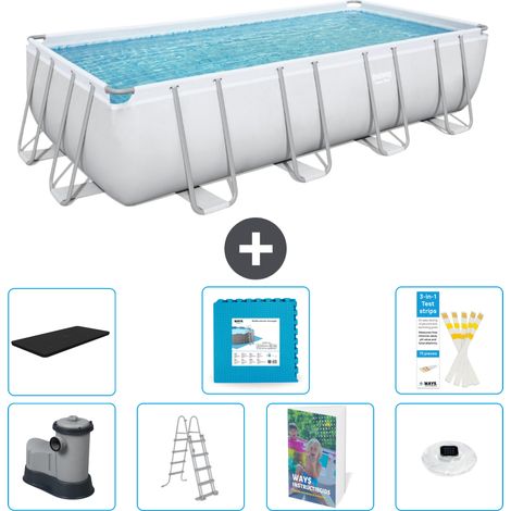 Bestway Bestway Power Steel Rectangulaire - 549x274x122 cm - 8-pièces S674 (1/4)