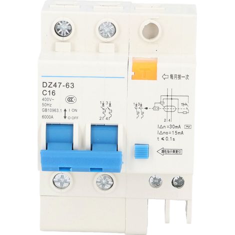Fehlerstromschutzschalter Pa66, Leckstromschutzschalter für technische Anwendungen, 16 A, 30 mA, 400 V (1/5)
