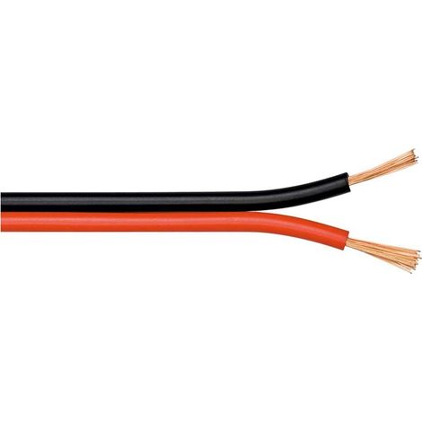 10m 2x 0.75mm Câble pour enceinte - Rouge/Noir (1/5)