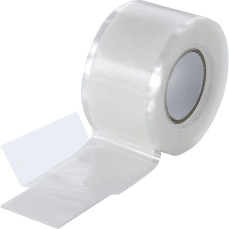 1 x 3 m selbstverschweißendes Silikonband (selbstverschmelzend, selbstvulkanisierend), Isolierband und Dichtungsstreifen (wasser-, luftdicht), 25 mm breit, weiß