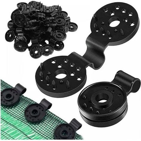 50 accessoires de fixation pour parasols de grande taille, de 1 cm de diamètre, adaptés aux parasols et voiles d'ombrage, clips spéciaux avec trous (1/5)