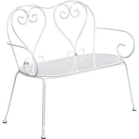 Panchina da Giardino Shabby Chic Avorio Panchina per Bar Hotel Bed and Breakfast (1/2)