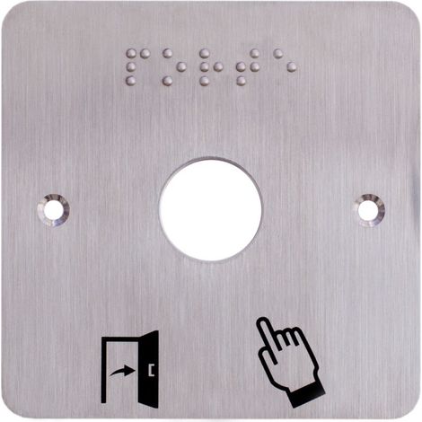 Izyx SSP201 Plaque INOX Carré en diamètre 19mm 80x80 mm