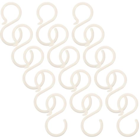 40 crochets en forme de S sans perçage pour bandeaux et chouchous-6.00X3.00X0.30CM-Beige (1/3)