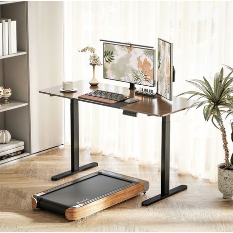 Bureau réglable en hauteur électrique acier noir OKMYHOME (1/3)