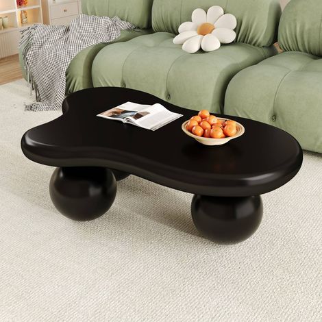 Table basse nuage noir LED 16 couleurs pieds ronds salon chambre enfant (1/5)