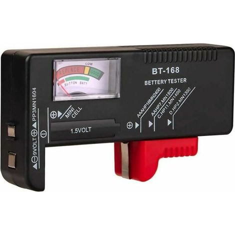 Batterietester, Batteriespannungsprüfer-Controller für AA/AAA/C/D-/9V-/1,5V-Knopfzellenbatterien, universelles LCD-Display (1/5)