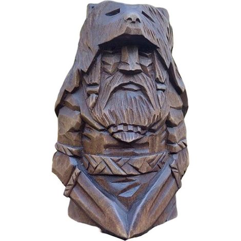 Statuette Viking Odin Thor en Résine pour Décoration Jardin Extérieur et Intérieur