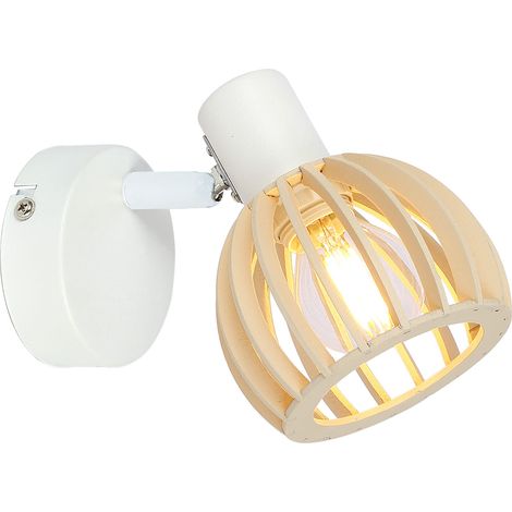 Applique murale Candellux Atarri bois clair blanc E14 (1/3)