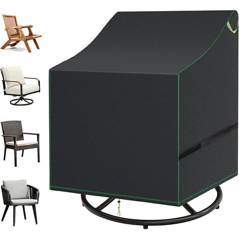 Waterproof Stackable Garden Chair Cover, Outdoor Chair, Windproof, Anti-UV Oxford Fabric 420D Tarpaulin Garden Chair, (85 x 85 x 60/90 cm) (1/5)
