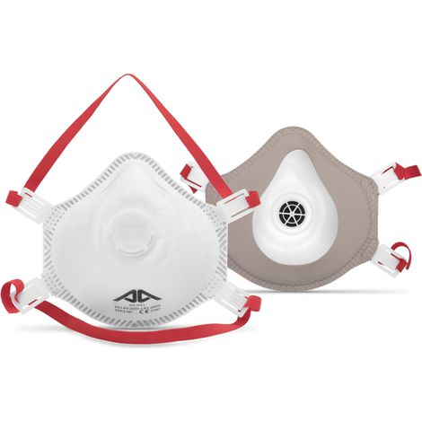 Masque respiratoire jetable intérieur en mousse FFP3 NR D avec valve ACTIVE GEAR (Lot de 10) Blanc Unique.