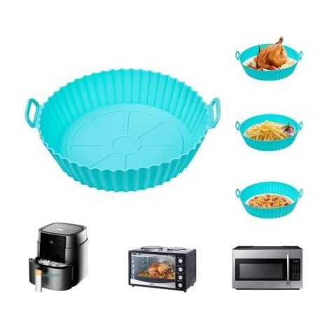 4pcs Accessoire Air Fryer, 20cm Moule Air Fryer, Plat Silicone Pot Panier Air Fryer Accessoires Réutilisable (1/4)