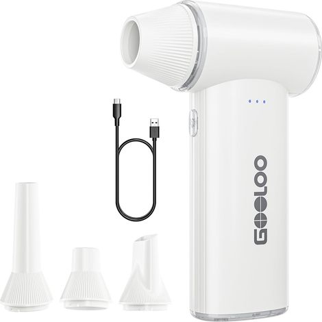 Soufflette à Air Comprimé Électrique,Souffleur PC 150 000 tr/min 3 Vitesses Réglables, Charge Rapide, Dépoussiéreur Haute Puissance pour PC, Voiture, Maison, Extérieur (1/5)