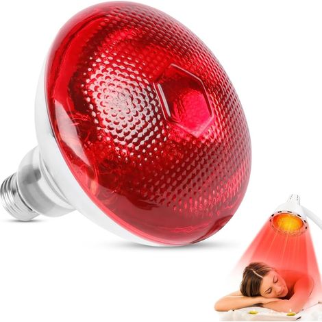 2 Stück 275-W-Infrarot-Heizlampen, E27-Infrarot-Heizbirnen, Rotlichttherapielampen, für Gesicht, Rücken, Nacken, Körper und Taille, zur Linderung von Muskelschmerzen