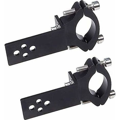 Lot de 2 colliers de serrage pour tube de fourche de moto - Installation horizontale/verticale - Montage de barre lumineuse LED - 22 mm-36 mm