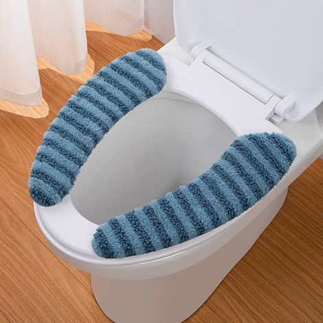Toilettensitzbezug Plüsch WC Sitzbezüge Warm Waschbar (1/5)