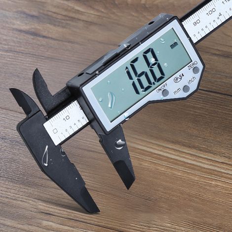 Pied à coulisse électronique 0-150mm, Vernier à affichage numérique, grand écran, plastique étanche IP54 pour la mesure Antique (1/5)