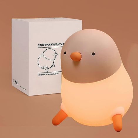 Veilleuse pour enfants, veilleuse poussin en silicone souple et mignon, veilleuse animal pour bébés et jeunes enfants (1/5)